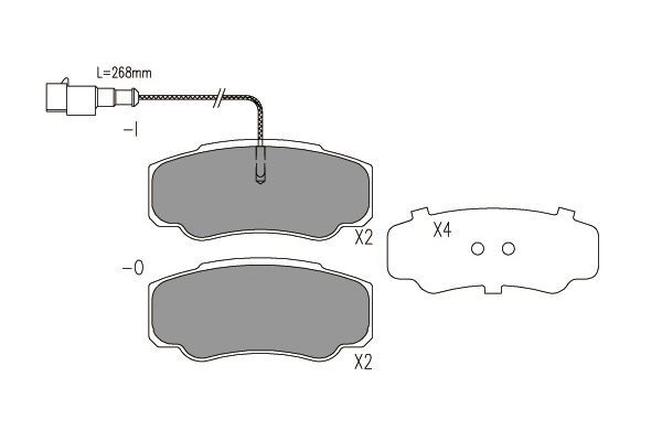 KAVO PARTS Комплект тормозных колодок, дисковый тормоз BP-6613